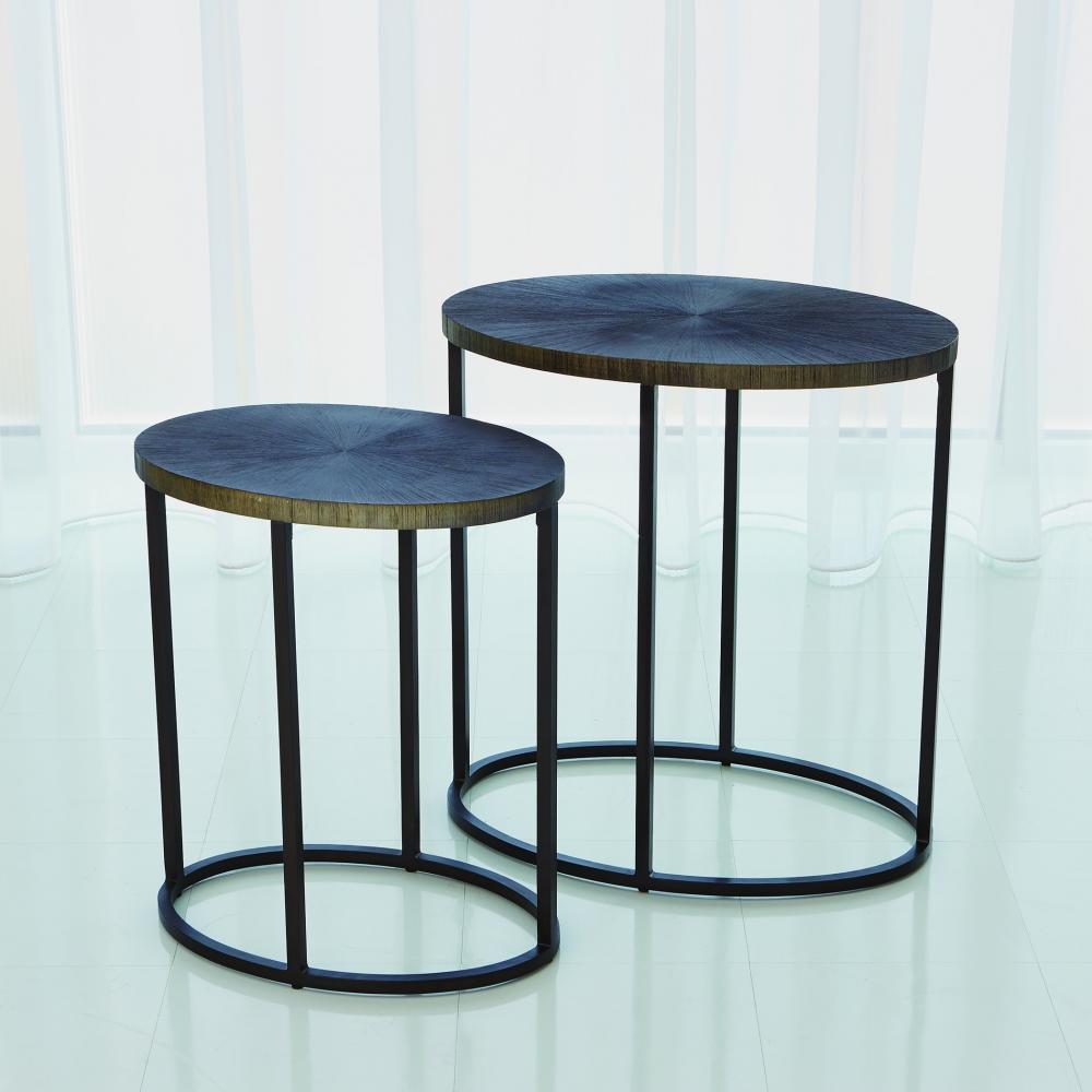 Striated Accent Table-Graphite-Lg