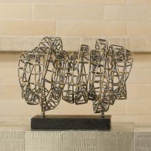 Global Views 7.90581 - Helix Sculpture-Iron & Brass Braising